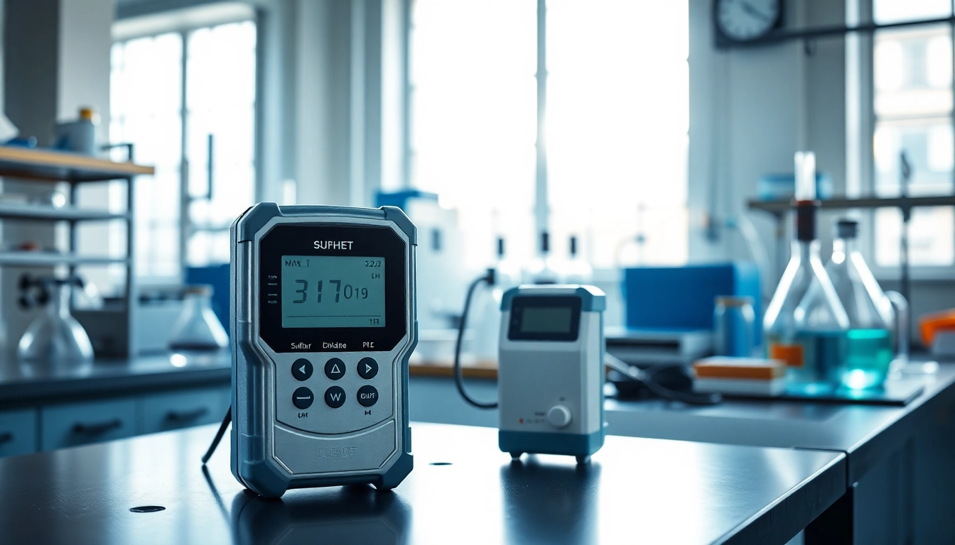 Monitor the air quality with a precise Sulfur Dioxide detector in a clean laboratory environment.