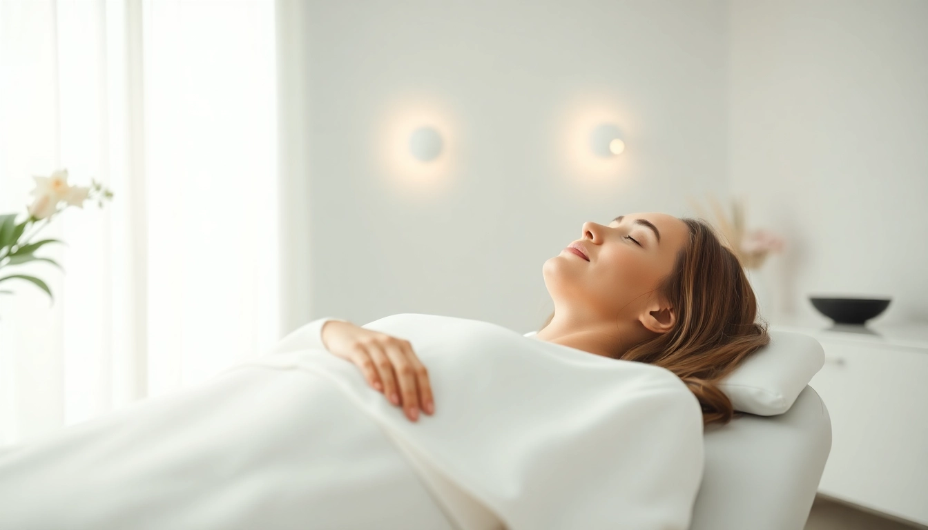 Behandlung in einer modernen Klinik für ästhetische Medizin mit beruhigender Atmosphäre.