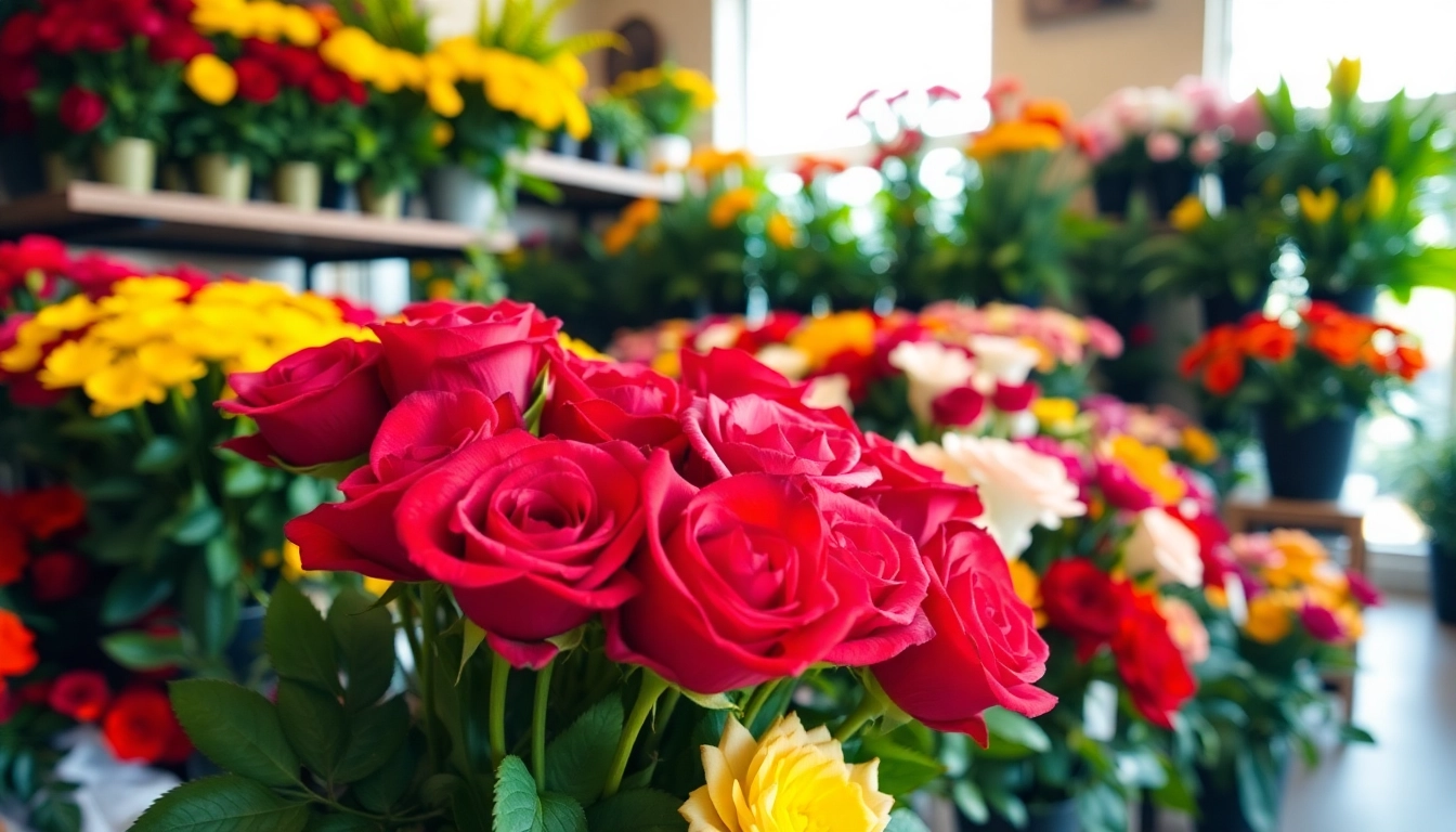 Create beautiful arrangements with Fountain Valley florist in a vibrant flower shop setting.