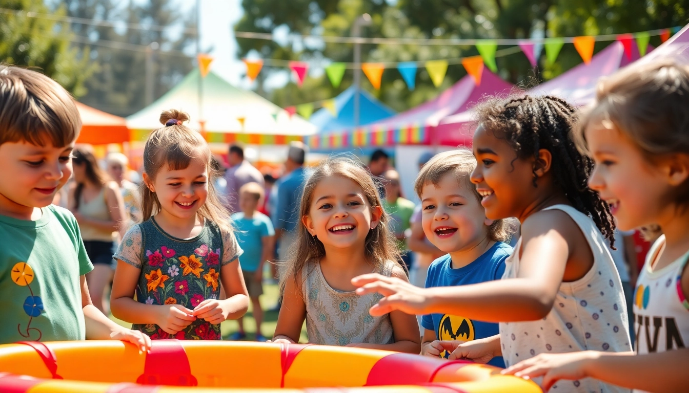 Families enjoying activities at a wildfire event in Perth, showcasing fun and engagement.