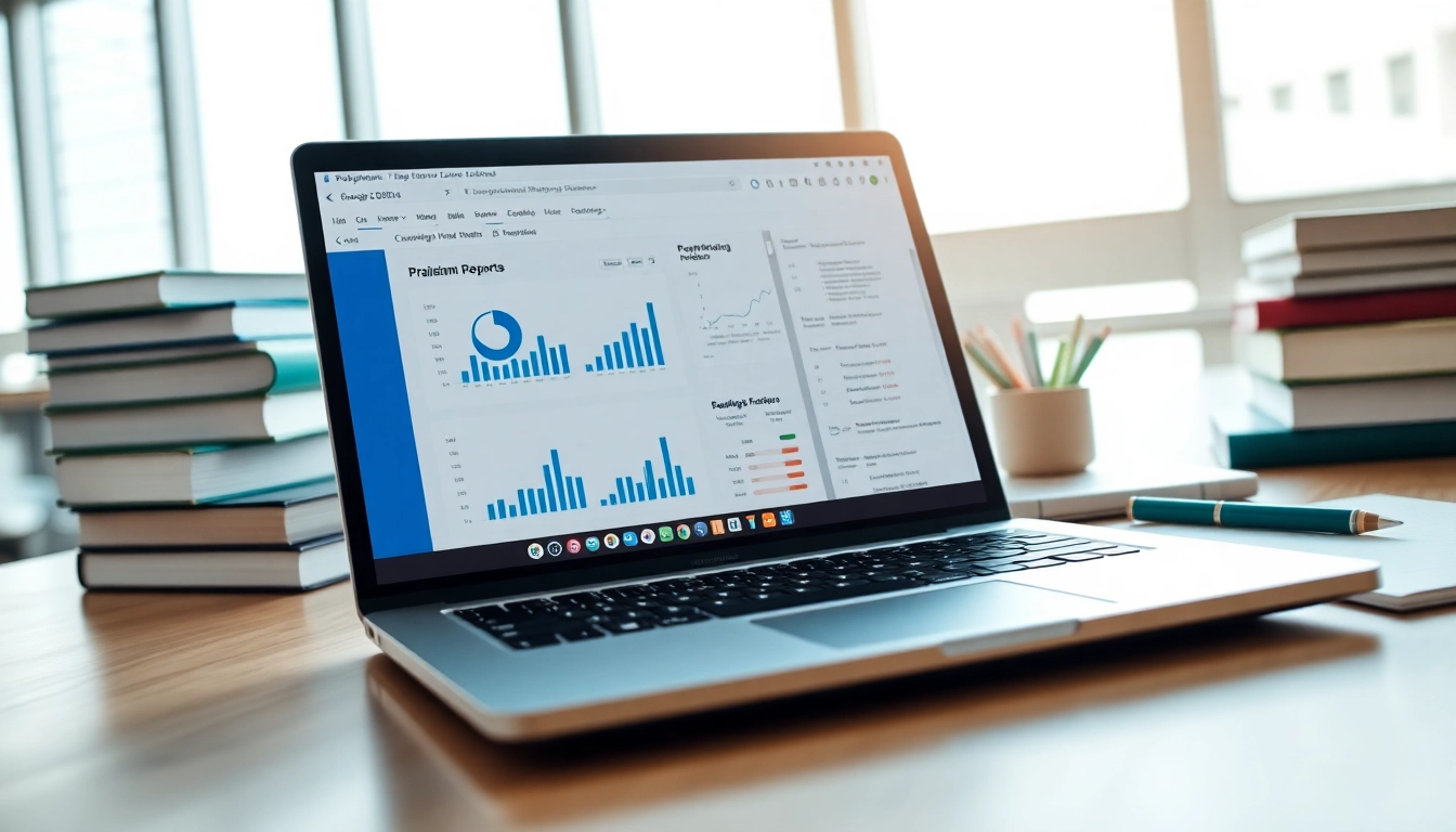 Analyze content originality with this advanced plagiarism detector interface on a laptop.