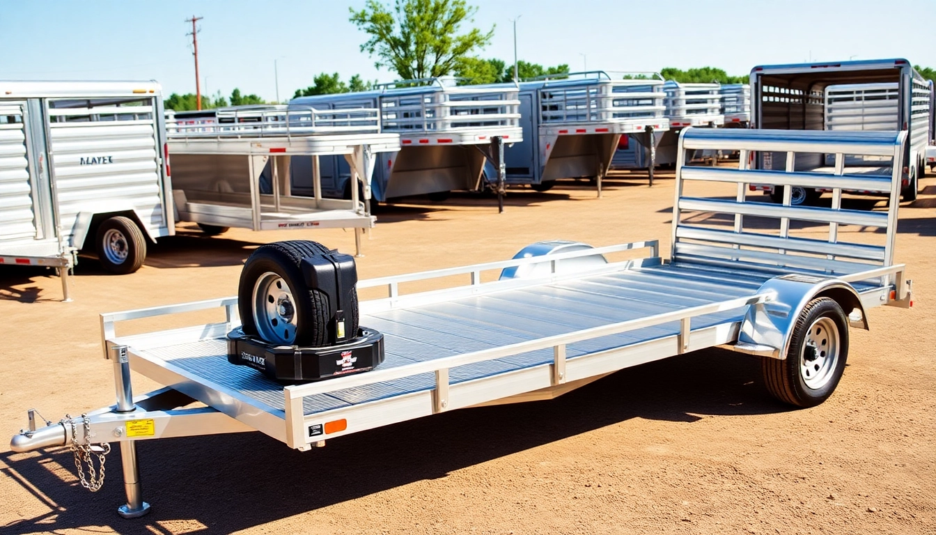 Explore high-quality trailers near me displayed outdoors for potential buyers.