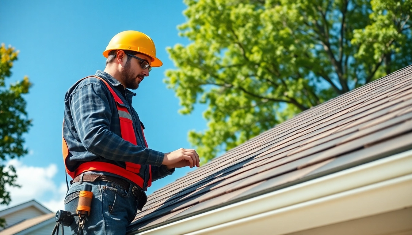 Local roofers near me providing quality inspection services on a residential roof.