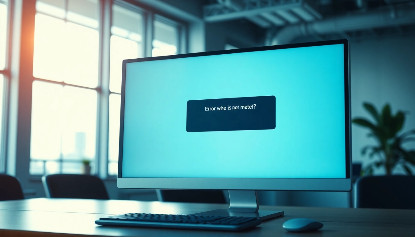 Understanding the line下載電腦版 error message displayed on a sleek computer screen