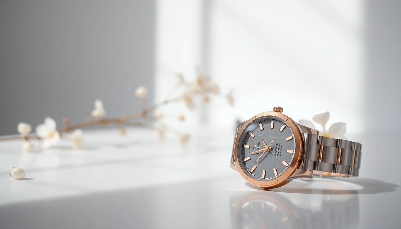 Damen Armbanduhren präsentieren sich elegant in einem minimalistischen Ambiente.