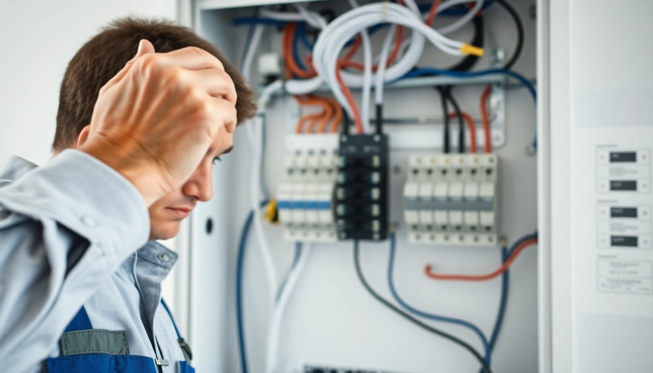 Install new Electrical Panel Clearwater with a qualified electrician working on a modern panel setup.