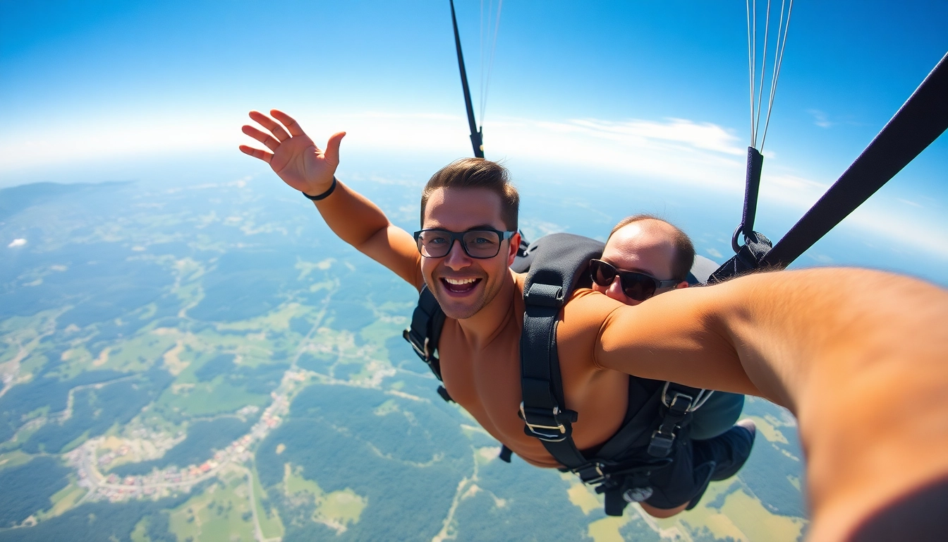 Uživajte v skoku s padalom v tandemu z osupljivimi razgledi in adrenalinom.